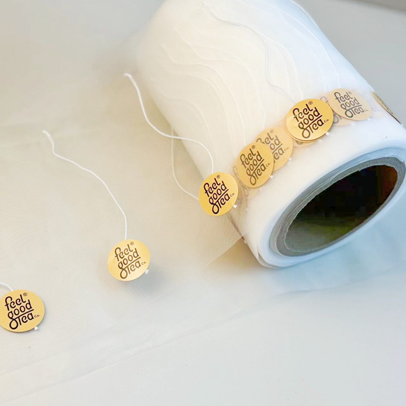 PLA corn fiber Tea bag roll with customized tag